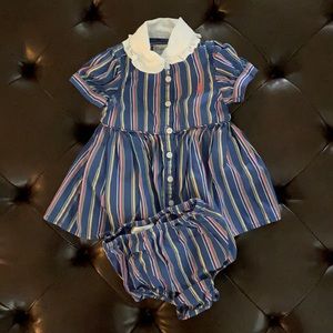 Ralph Lauren Dress & Bloomers Size 3 mos